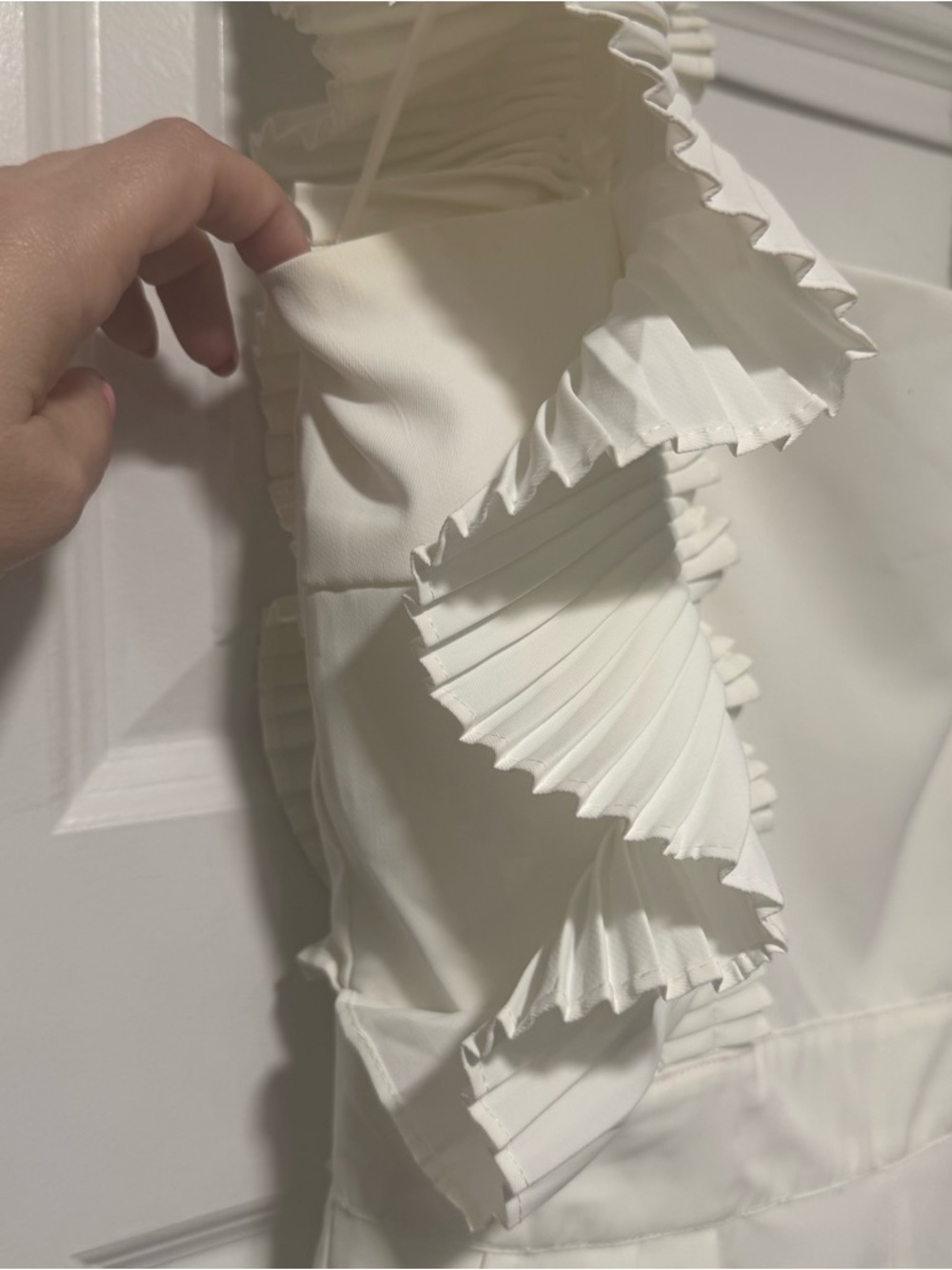 Lena Ivory Ruffle-Trim Romper - Picture 5 of 13